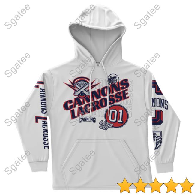 Official Premier Lacrosse League Shop Cannons All Over Print Hooded Sweatshirt