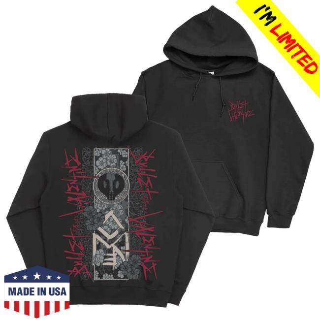 Bullet Floral Skull Black Crew