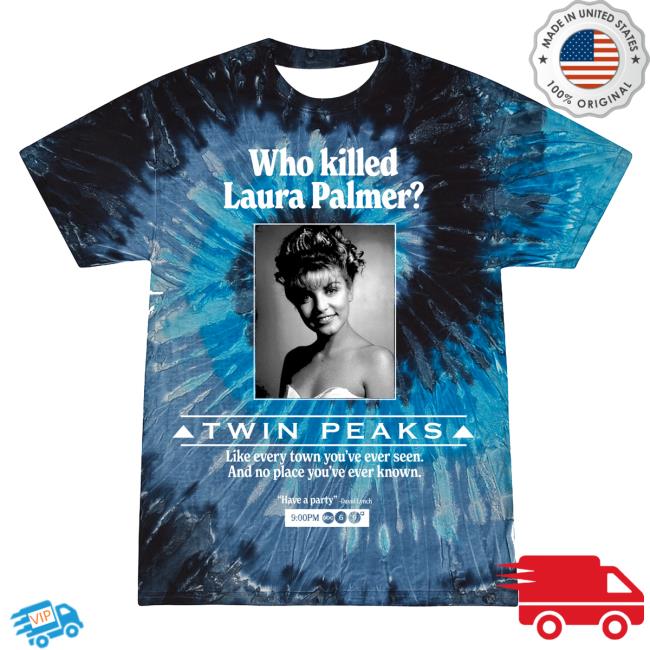 Twin Peaks Who Killed Laura Palmer Tiedye Shirt Blue Rose (Blue)