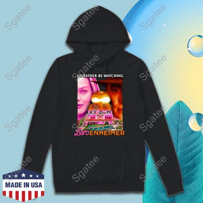 Shitheadsteve Merch I'd Rather Be Watching Barbenheimer Crewneck Sweatshirt
