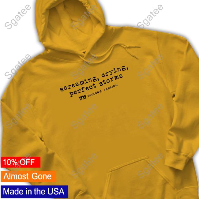 Official Taylor Swift Store Screaming Crying Perfect Storms 1989 Taylor's Version Shirt