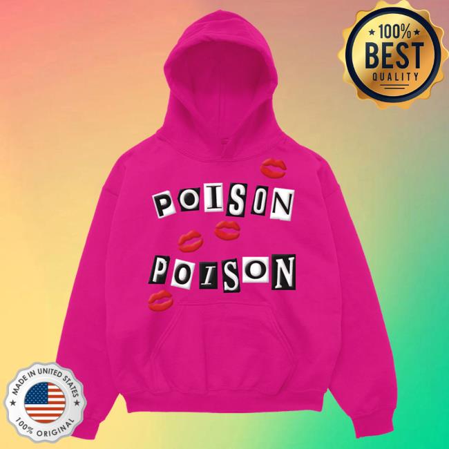 Official Renee Rapp Merch Store Reneé Rapp Poison Poison Pullover Hoodie (Pink) Renee Rapp Clothing Shop ReneeRapp