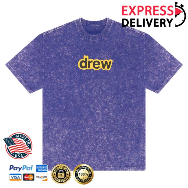 Official Drew House Merch Store Shop Secret Ss Attractive Shirt Washed Amethyst DrewHouse Apparel Clothing