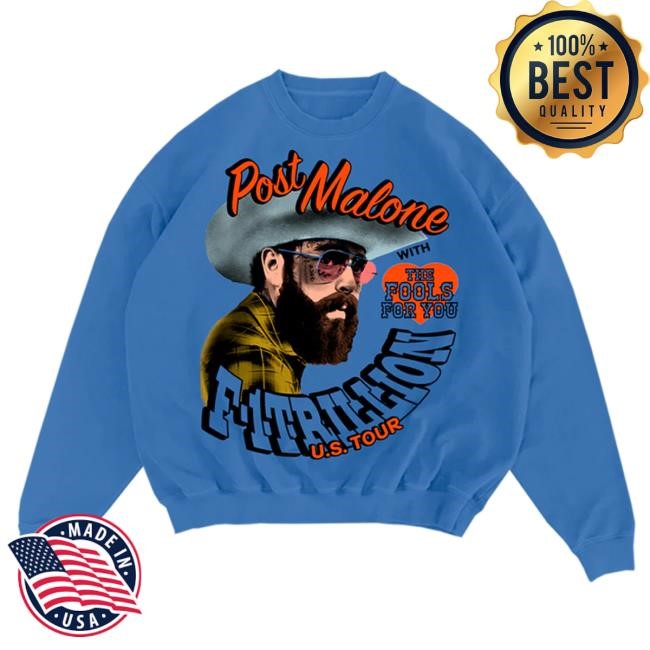 Post Malone Merch Store Shop Post Malone F-1 Trillion With Fools Crew neck Sweatshirt