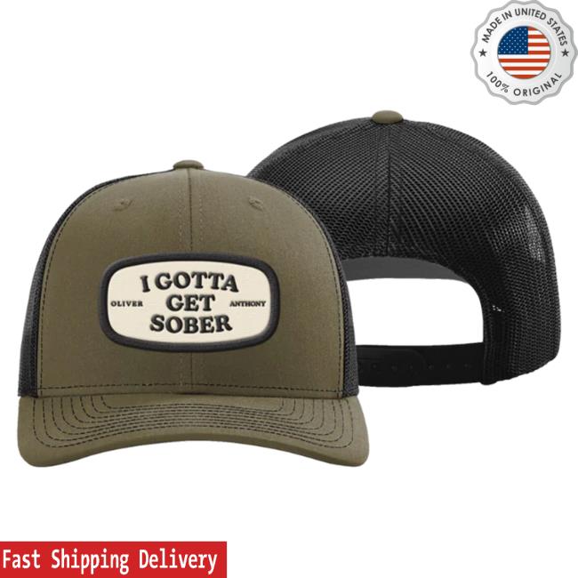 Official Oliver Anthony Merch Store Shop Gotta Get Sober Trucker Hat