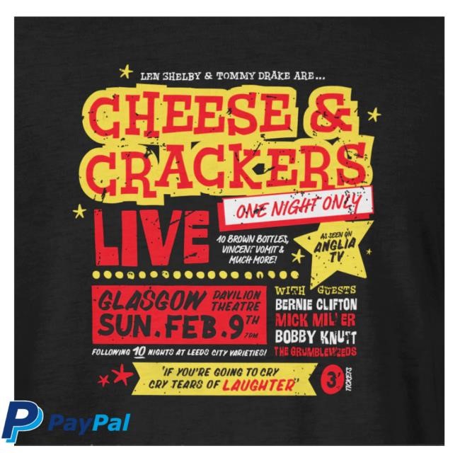 Inside No. 9 Cheese & Crackers LIVE T Shirt