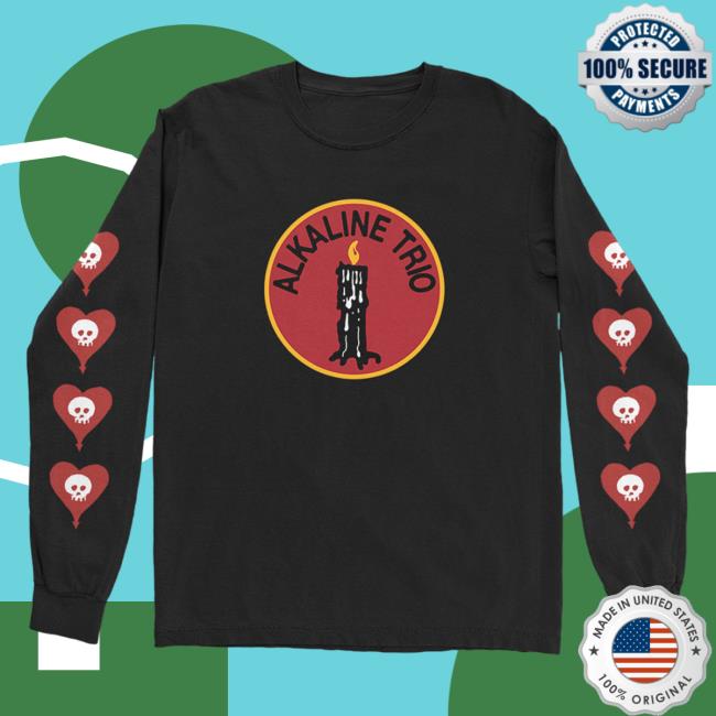 Official Alkaline Trio Merch Store Shop Alkaline Trio Candle New Shirt (Black)