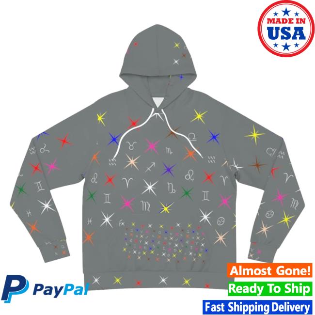Official Signshirtz Clothing Merch Constellations Design - Gray Large Aop Hooded Sweatshirt 3D All Over Print