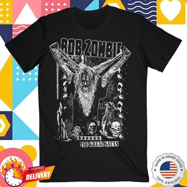 Official Rob Zombie Merch Store The Great Satan Rob Hot Shirt RobZombie