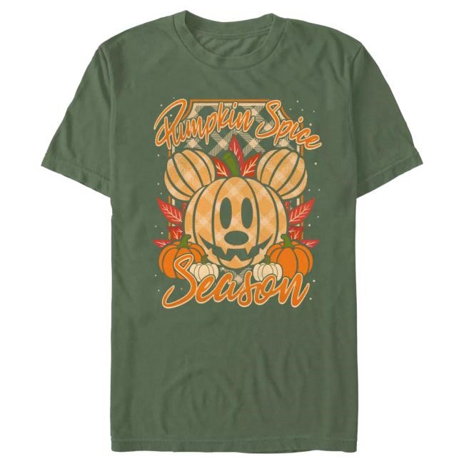 Official Disney Merch Mickey Mouse ''Pumpkin Spice Season'' Tee for Adults