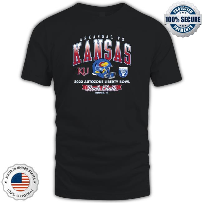 Official Arkansas vs Kansas 2022 Autozone liberty Bowl rock chalk Shirts