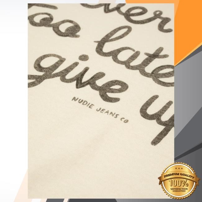 Ricky Too Late Merch Tee — Nudie Jeans Ecru Streetwear direct