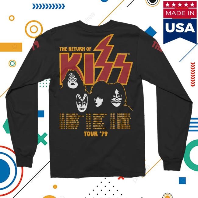 Kiss The Return of KISS '79 Long Sleeve Shirt Kiss Band Official Merch Store