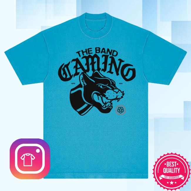 Official The Band Camino Merch Store Neon Blue Panther T-Shirt
