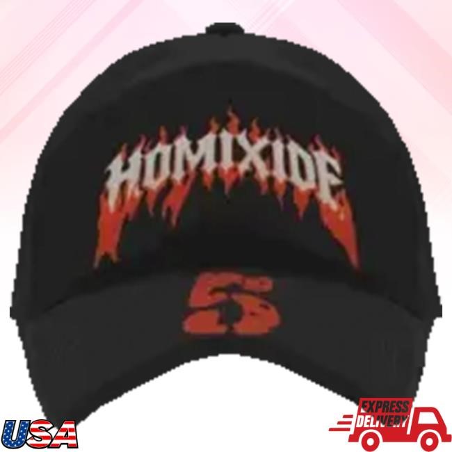 Official Homixide Gang Store HL2 Black Flames Trucker Hat