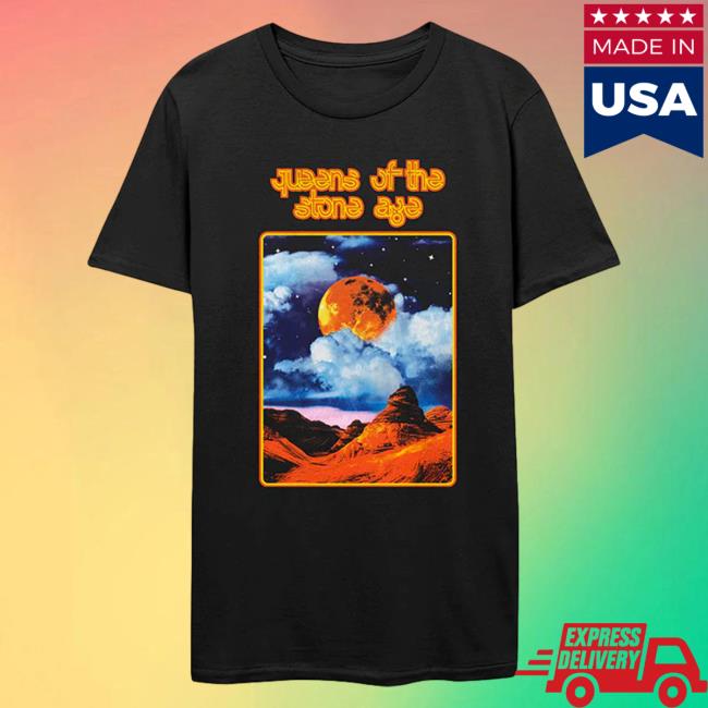 Official Queens Of The Stone Age Qotsa Merch Store Moon Landscape Tee Queensofthestoneage