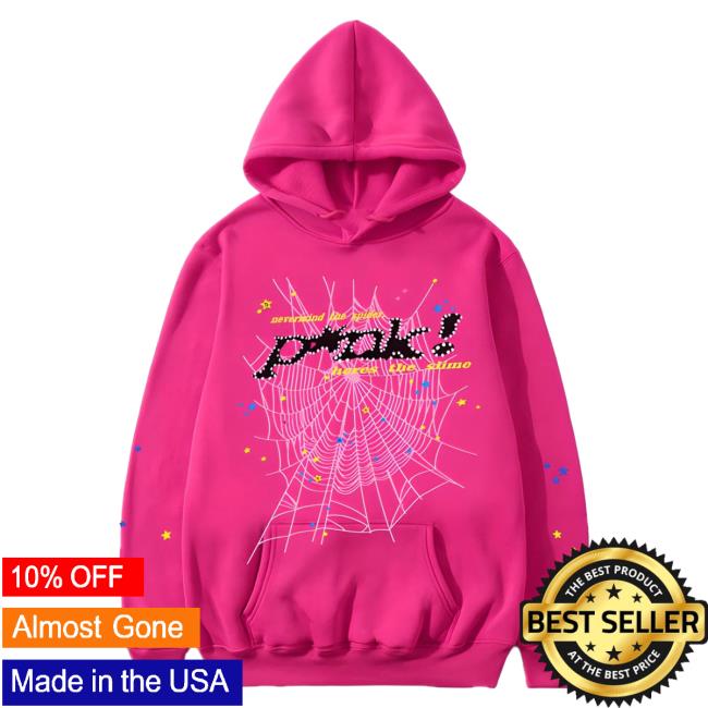 Official Sp5der Clothing Apparel Sp5der P*Nk Pullover Sweatshirt Pink Sp5der Merch Store Shop