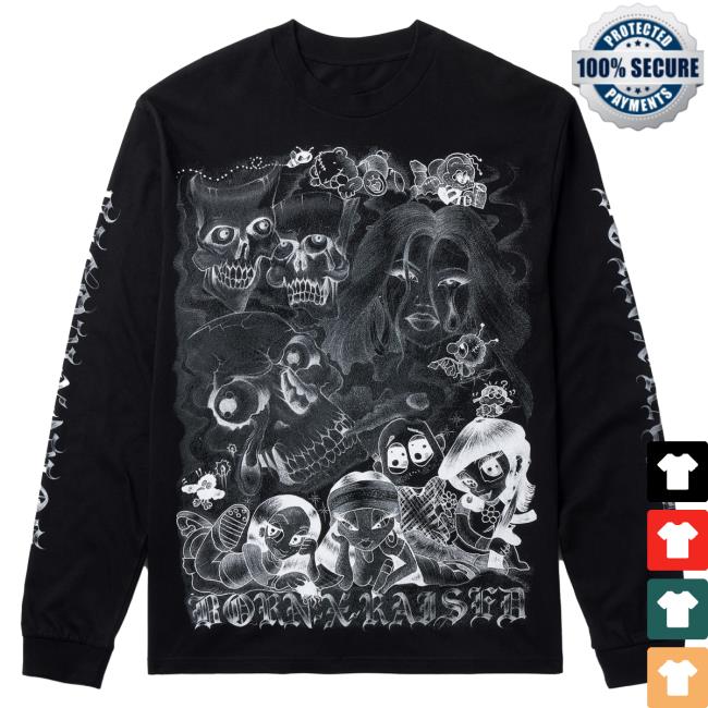Official Born X Raised Merch Store Shop Vargas Long Sleeve Shirt New: Black BornxRaised