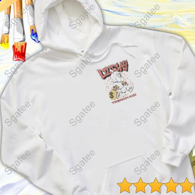 Lil Tjay Cartoon Trench Kid White Shirt