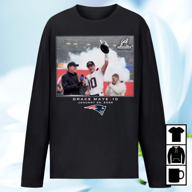 New England Patriots Drake Maye Super Bowl LIX Long Sleeve
