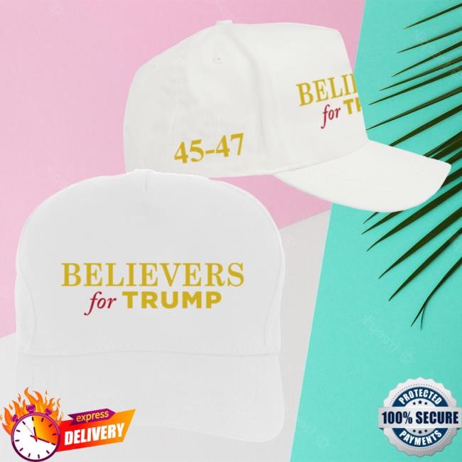 Official Donald Trump Merch Store Donald Trump Believers For Trump White Structured Adjustable Hat Donald Trump Apparel Clothing Shop DonaldTrump
