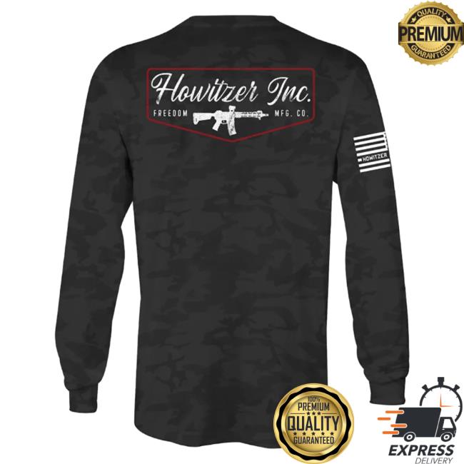 Official Howitzer Clothing Smash Long Sleeve Shirt Black Camo