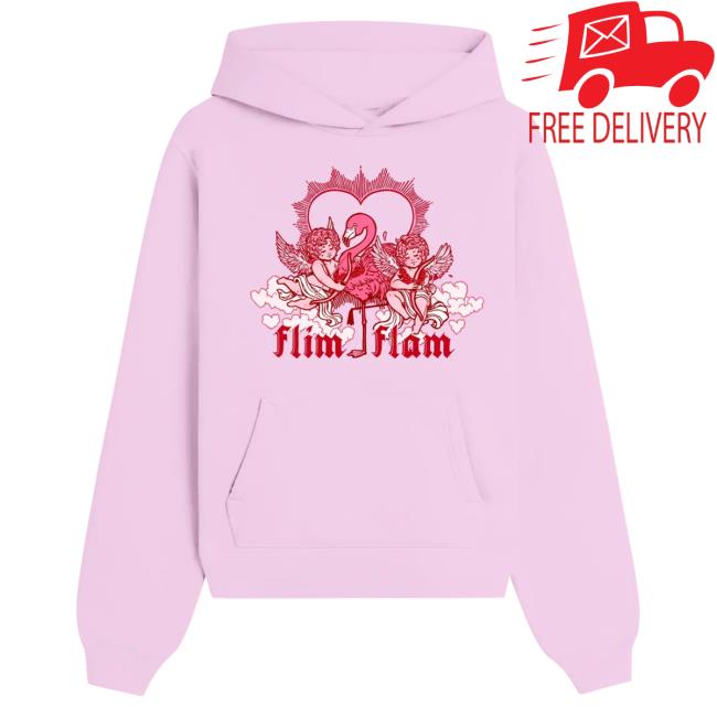Official The Official Flim Flam Shop Merch Store – Flamingo Cherub Light Pink Sweaters