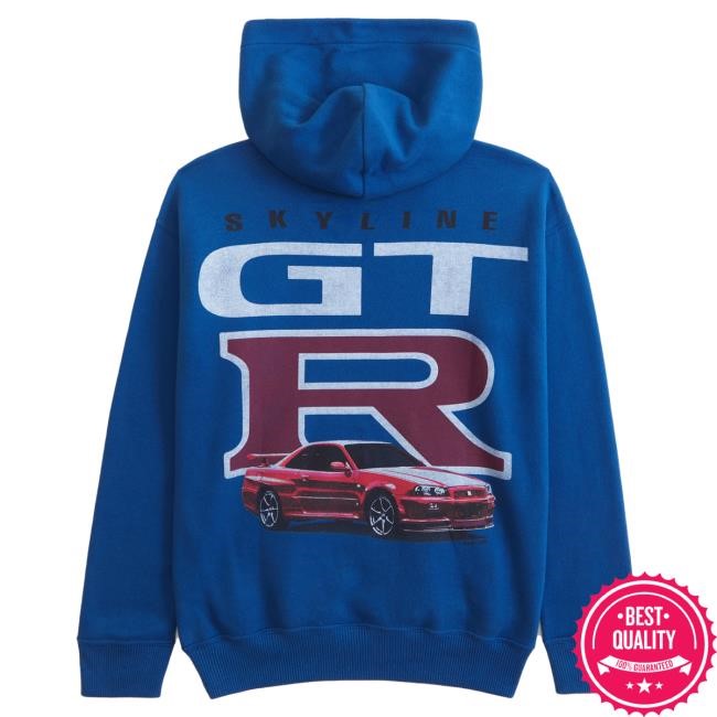 Official Abercrombie And Fitch Merch Nissan GT-R Graphic Hood