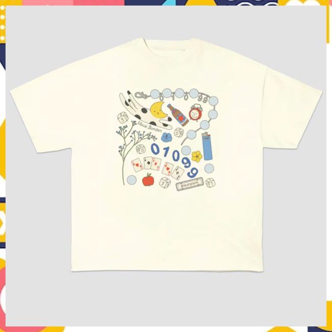 Official 01099 Merch Collage Natural Raw T Shirt