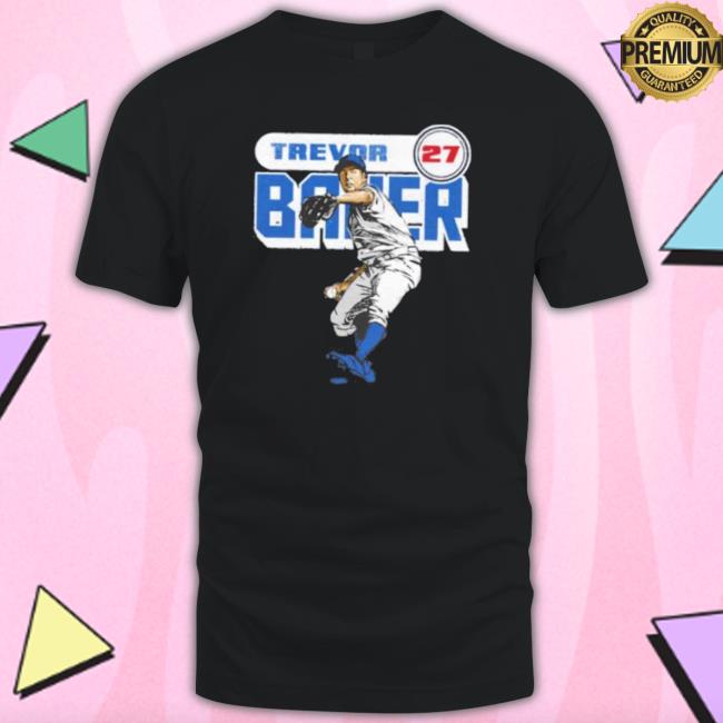 No 27 Trevor Bauer Retro Fanart Tee Shirt