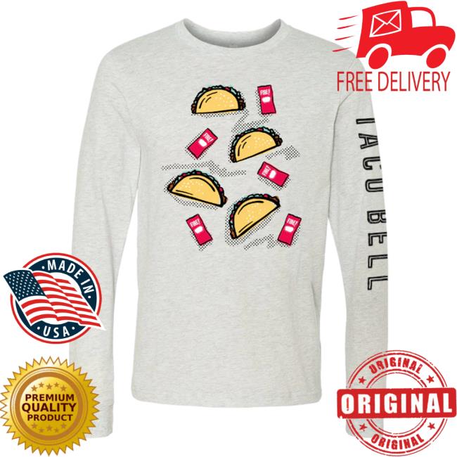 Taco Bell Fire Sauce Packet and Tacos Hoodies