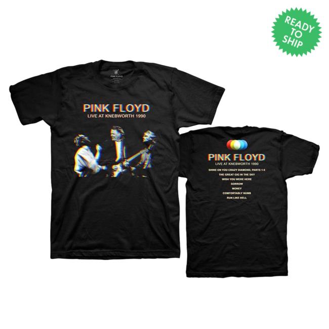 Official Pink Floyd Live At Knebworth 1990 Tracklist Tee PinkFloyd Merchbar