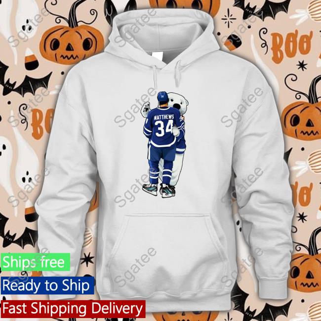 Matthews Hug Carlton The Bear Hoodie Toronto Maple Leafs