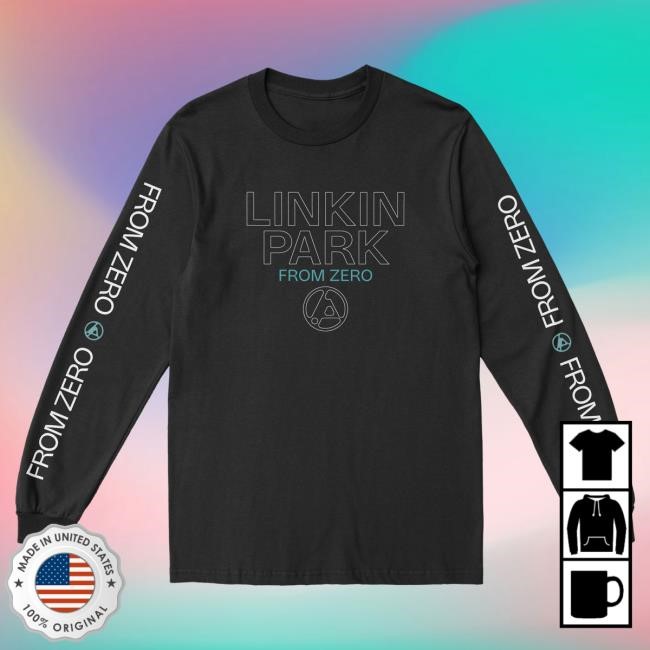 Official Linkin Park Merch Store Linkin Park From Zero Texture Black L/S Tee LinkinPark
