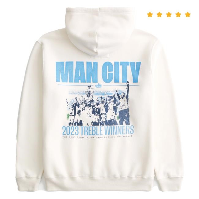 Official Hollister Merch Relaxed Manchester City Graphic Attractive Hoodie HollisterCo