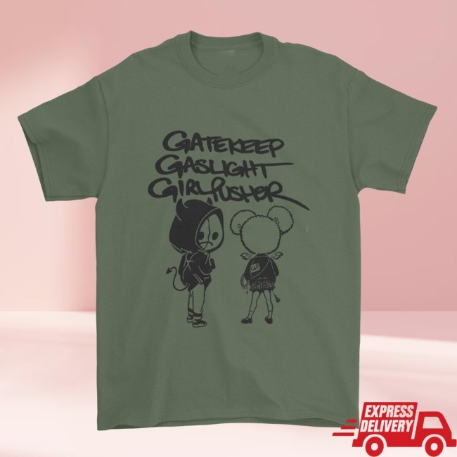 Music Bidness Tee - Military Green Girlpusher Tee