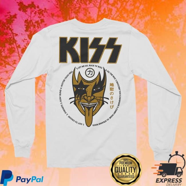 Kiss Hotter Than Hell 50th Anniversary LS T Shirt Kiss Band Official Merch Store