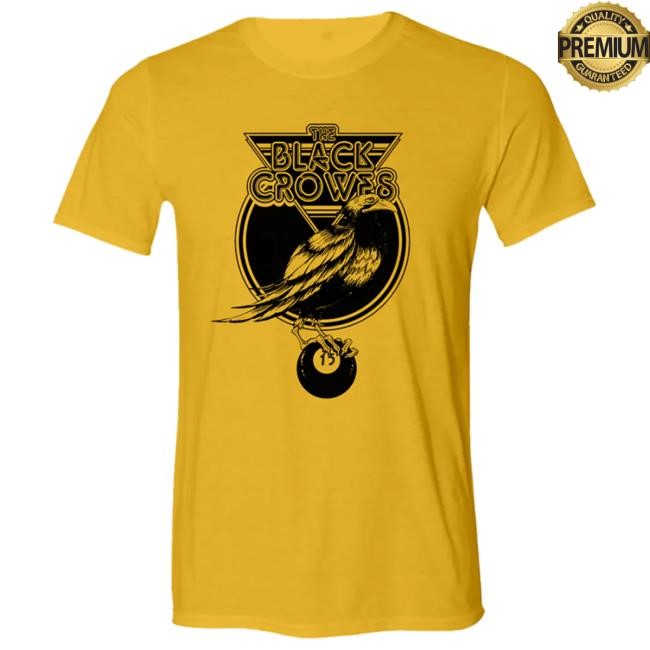 Official The Black Crowes 13 Ball Gold Shirt TheBlackCrowes