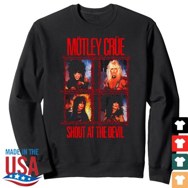 Mötley Crüe - Shout at The Devil - Wire Long Sleeve New Shirt Motley Crue Official