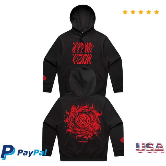 Official Rezz Merch Store Shop Rezz Hypnovizion - Vortex Flocked Crew - Black