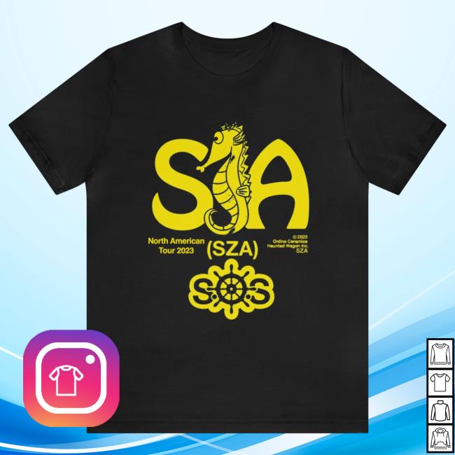 SZA Black SOS Seahorse Europe Tour Shirt