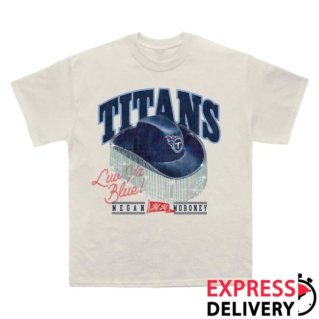 Official Megan Moroney Merch Store Shop Megan Moroney x Tennessee Titans Cowgirl Hat Popover Shirt
