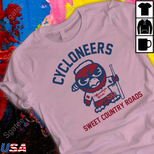 Official Ray Gun Cycloneers Mountain Birds Sweet Country Roads Tee Shirt