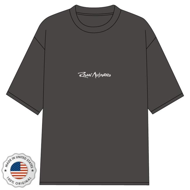 Official Rauw Alejandro Merch Store Rauw Alejandro Touching the Sky Popover Shirt - Washed Black RauwAlejandro