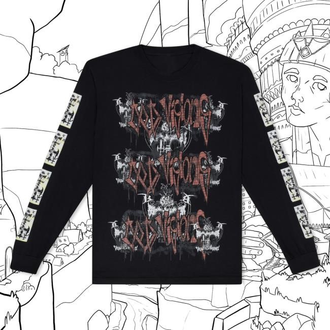Official Bladee Merch Store Bladee Shielded By Grace L/S T Shirt