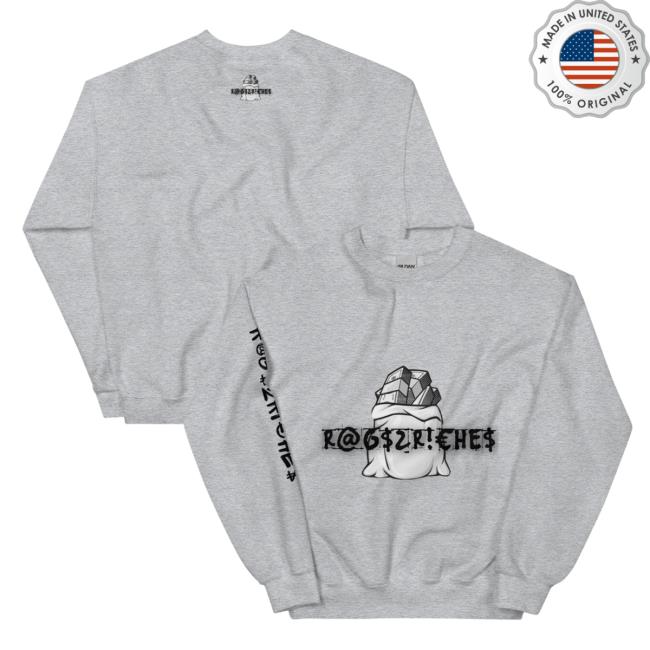 Rags 2 Riches Apparel Shop Store Merch Rags 2 Riches Mono Sport Grey Sweatshirts Rags 2 Riches Mono Sport Grey Sweatshirt