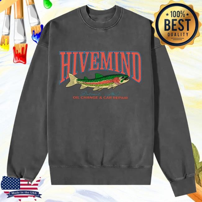 Official Hivemind Merch Hivemind X Copes Collection Hivemind French Terry Stitched Fish Pullover Sweatshirt