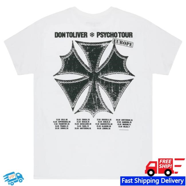 2026 Psycho Tour Emblem Tee Don Toliver Stage Vibe Front Row Don Toliver Psycho Tour Emblem Tee Staple
