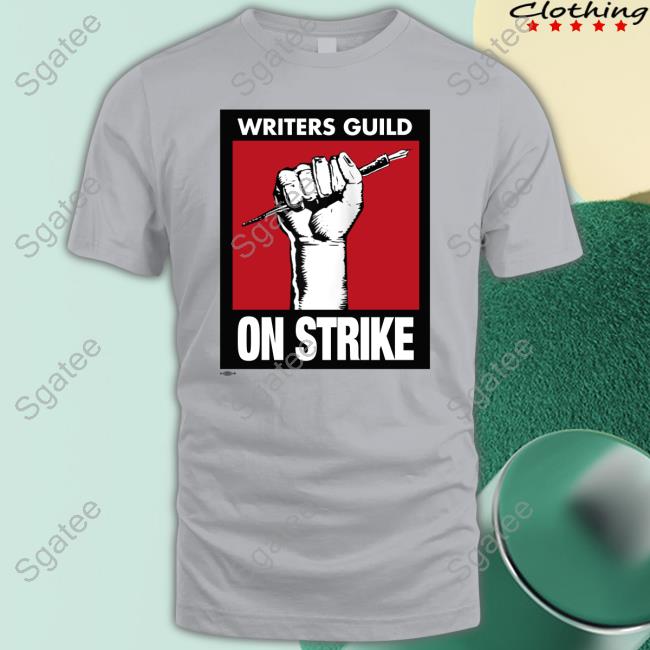 Official Rebekah Entralgo Writers Guild On Strike T Shirt