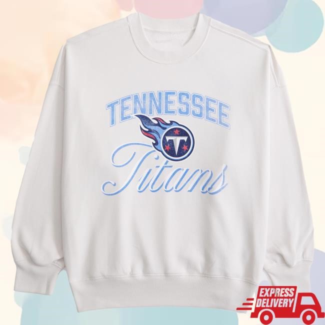 Official Abercrombie And Fitch Tennessee Titans Vintage Sunday Crew Neck Sweatshirt NFL by Abercrombie